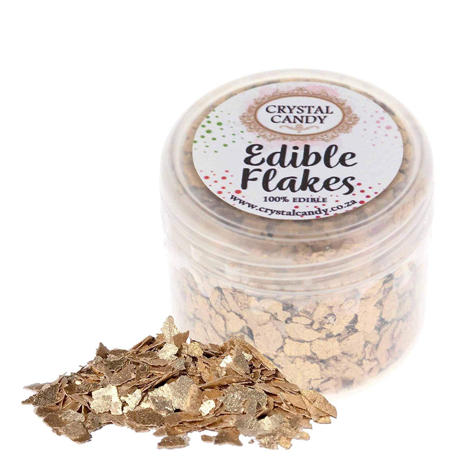 Edible Flakes Golden Wings, 6 Grams by Crystal Candy