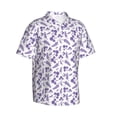 thumbnail image 2 of Haiem Lavender Flowers Printed Hawaiian Shirt for Men - Men’s Casual Beach Summer Shirts - Stretch Fabric with Modern Fit-X-Large, 2 of 9