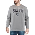 thumbnail image 3 of Men's Colosseum Gray Georgetown Hoyas Arch & Logo Crew Neck Sweatshirt, 3 of 4