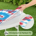 thumbnail image 5 of Colorful Tie Dye Mandala Pattern Round Fitted Tablecloth with Elastic Edge,Dining Table Cover Waterproof,Outdoor Round Tablecloth for Camping,Dining,Indoor and Outdoor, 5 of 7