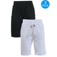 thumbnail image 1 of Men's Marled or Solid French Terry Shorts with Zipper Pockets (2-Pack), 1 of 3