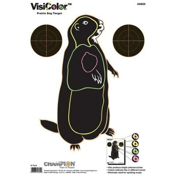 Champion VisiColor Target Prairie Chuck, 10-Pack