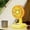Yellow, variant on Lenkho Mini Desk Fan, 3 Speeds Quiet Rechargeable Small Desk Fan, Portable USB-Powered Personal Fan for Office, Bedroom, Dorm, Home, Kids' Room
