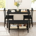 thumbnail image 3 of Kojooin Juego de Mesa de Comedor Moderno para Cuatro Personas con Sillas y Banco para Espacios Pequeños, 3 of 7