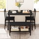 thumbnail image 3 of Kojooin Juego de Mesa de Comedor Moderno para Cuatro Personas con Sillas y Banco para Espacios Pequeños, 3 of 7