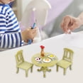 thumbnail image 1 of Muebles de cocina CUTICAT para casa de muñecas mesa a escala 1:12 juego de comida con vajilla modelo en miniatura, 1 of 8