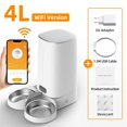 thumbnail image 1 of ROJECO WiFi Automatic Cat Feeder Pet Smart Cat Food Kibble Dispenser Remote Control Auto Feeder For Cat Dog Dry Food Accessories ShopWise Round, 1 of 8