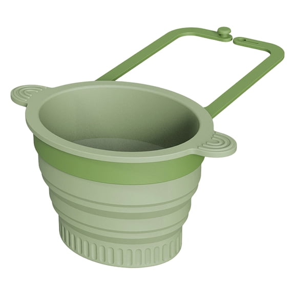 Sink Colander, Silicone Faucet Hanging Strainer, Collapsible & Foldable Drain Basket for Sink, Hanging Food Catcher with Faucet Clip, Collapsible Sink Filter for Dish Sponges, Food Waste Catching