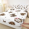 thumbnail image 3 of Homewish Teens Love Heart Stars Print Twin Sheet Sets 3pcs,Kawaii Bowknot Twin Fitted Sheet Microfiber,Cheetah Print Polak Dots Breathable Flat Sheet,Lightweight Room Decor, 3 of 7