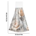 thumbnail image 6 of Yayeee Kitchen Hanging Hand Towels Set of 2 with Loop Bathroom Absorbent Tie Towel, Beautiful Floral, 6 of 7