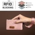 thumbnail image 7 of Wrangler Small Credit Card Holder for Women Slim Card Holder Wallet Womens Ladies Female Wristlet Keychain Wallet, Solid-Pink, 7 of 7