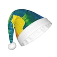 thumbnail image 2 of Fuzoiu Rainbow Colored Print Santa Hat Christmas Hat for Adults,Santa Hats with Pompom, Unisex Xmas Holiday Hat for Christmas New Year Festive Party Supplies, 2 of 6
