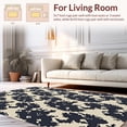 thumbnail image 2 of ODIKA 8'x10' Machine Washable Non-Slip Area Rug, Boho Chic with Faded Leopard Print and Textured Layers High Traffic Rug, Black, 292984, 2 of 7
