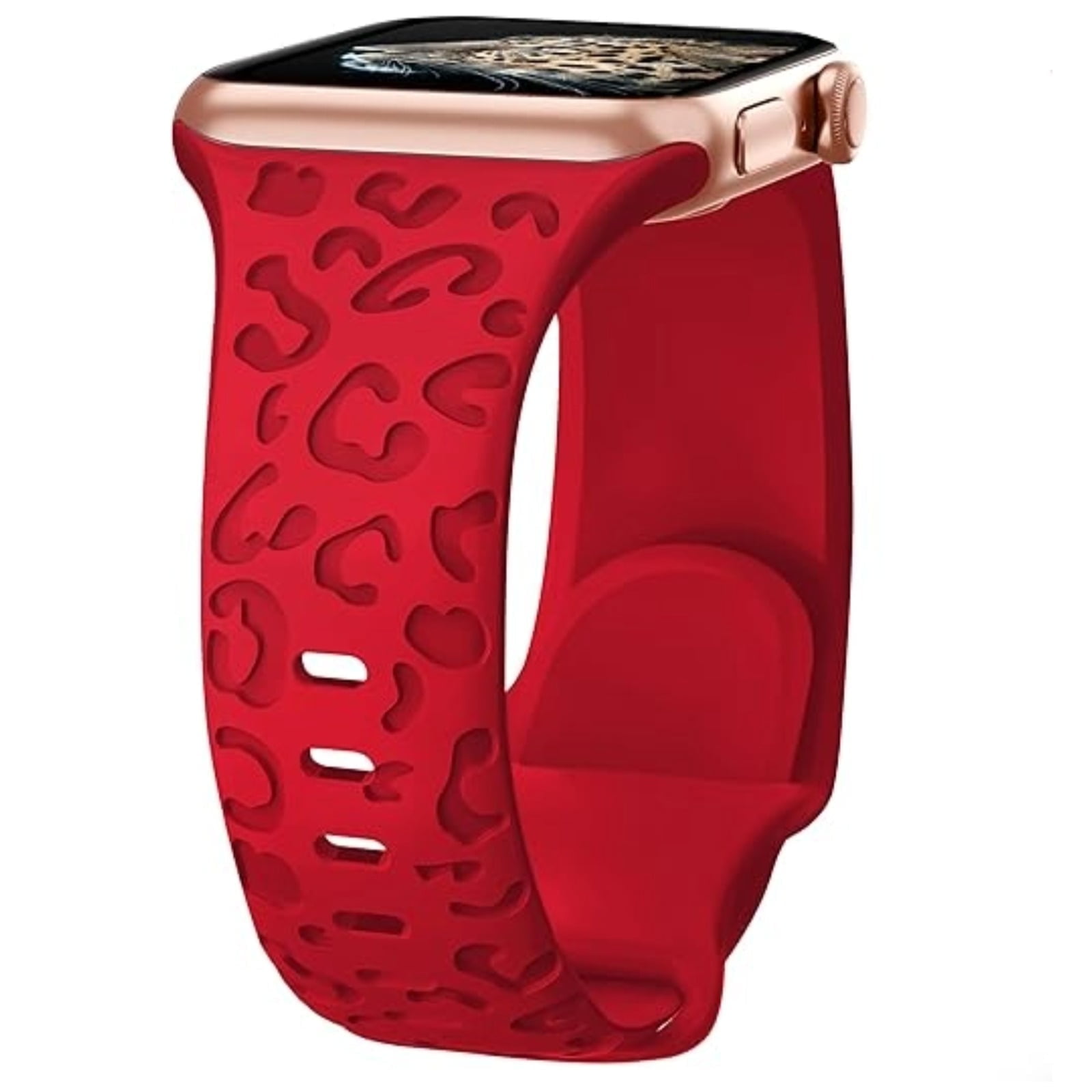 ANTSHARE Compatible with Apple Watch Band 38mm 40mm 41mm 42mm 44mm 45mm, Waterproof Cheetah Sport Silicone Strap Wristbands for iWatch Bands Series 11 10 9 8 7 6 5 4 3 2 1 SE3/2/1 Ultra3/2/1