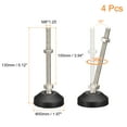 thumbnail image 2 of Furniture Levelers, 4 Pack M8x100x50mm Nylon Universal Leveling Feet, Adjustable Swivel Table Feet for Furniture, 2 of 5