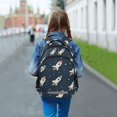 thumbnail image 6 of FORMRS Kids School Backpack Elementary Student Unisex Travel Bookbag with Reflective Stripes, Rocket Pattern, 6 of 7