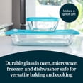 thumbnail image 5 of Libbey Baker’s Premium 4 Piece Glass Baking Dish Set, Multipurpose, Space Saving Casserole Dish with Lid Set, Baking Glassware for Potlucks, Leftovers, 5 of 6