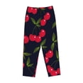 thumbnail image 4 of Naloa Cherry Print Women’s Ultra-Soft Comfy Pajama Lounge Pants with Pockets & Drawstring, 4 of 8