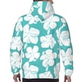 thumbnail image 3 of Bingfone Vintage Floral Men's Drawstring Hoodie Long Sleeve Pocket Sweatshirts-Small, 3 of 6