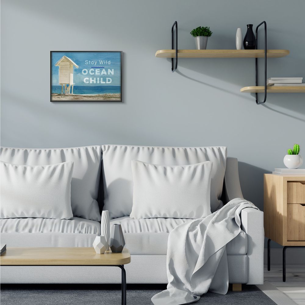 Stupell Industries Stay Wild Ocean Child Text with Beach Stand Designed by Stellar Design Studio