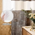 thumbnail image 3 of No Hook Shower Curtain, Brown Shower Curtains for Bathroom with See Through Top Window, Retro Oil Painting Modern Abstract Art Aesthetics Waterproof & Washable Bath Curtain 66"x72", 3 of 9