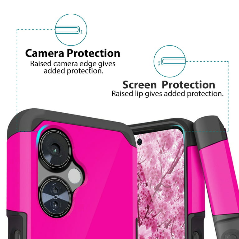 Sjældent Utilgængelig Udvidelse TJS for OnePlus Nord N30 5G Phone Case, with Tempered Glass Screen  Protector, Magnetic Support Dual Layer Shockproof Drop Protection Impact  Cover (Pink) - Walmart.com