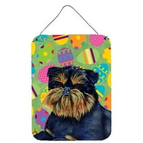Carolines Treasures LH9433DS1216 Brussels Griffon Easter Eggtravaganza Wall or Door Hanging Prints 12WX16H multicolor
