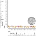 thumbnail image 3 of Gem Stone King 18K Yellow Gold Plated Silver Heart Shape White Moissanite Pink Moissanite and White Lab Grown Diamond Greek Vine Flower Tennis Bracelet for Women (4.64 Cttw, 7.5 inch), 3 of 4