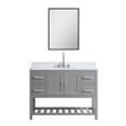 thumbnail image 2 of Design Element Monaco 48" Grey Bathroom Vanity Base Cabinet without Top, 2 of 13