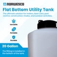 thumbnail image 3 of Norwesco Flat Bottom Utility Tanks for Trailers and Lawn Care, 20 Gallon, White, 3 of 10