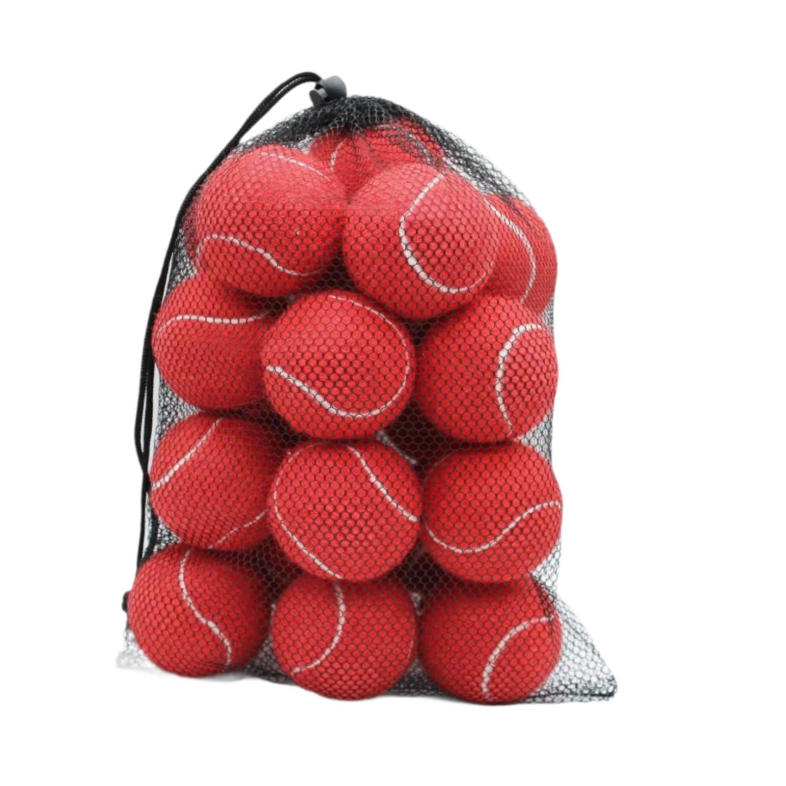 funtasica 20 Pieces Tennis Balls Wear Resistant Resilience 2.52" Dia, Elastic Balls Training Balls for Playing with Dogs Racquet Sports Orange