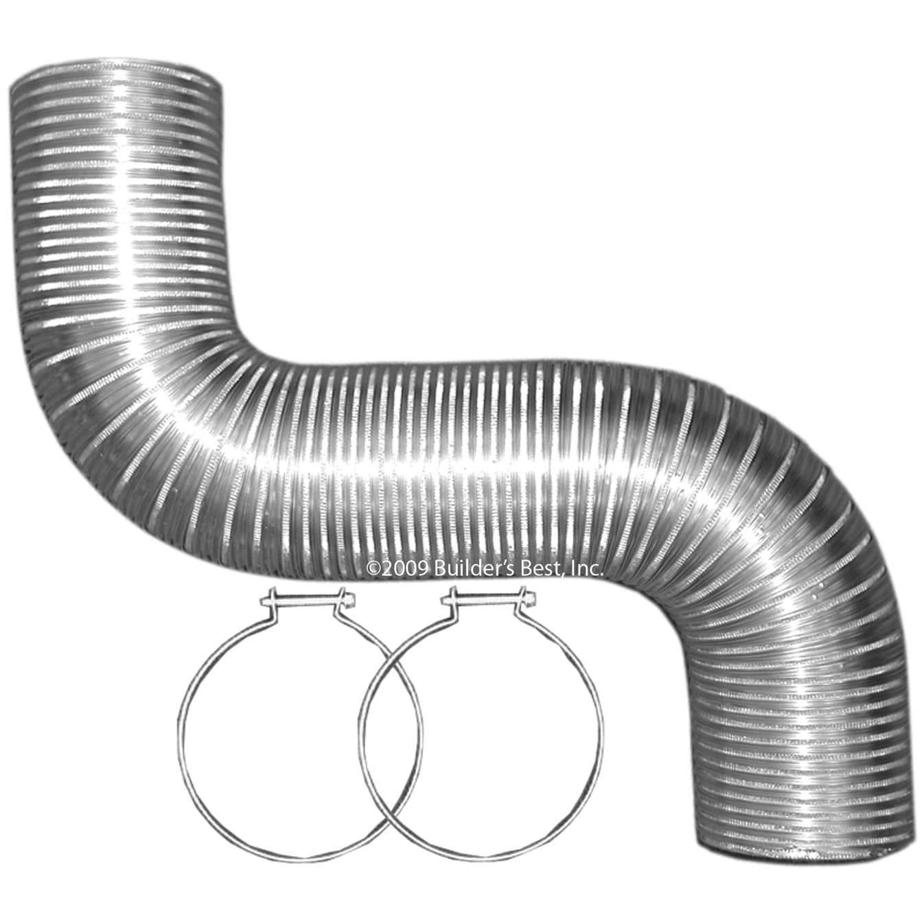 Builder's Best Builders Best Inc 4in. X 8ft. Dryer Vent Kit With Metal Clamps  110460 — Residential Use, Standard Application