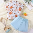 thumbnail image 3 of Kaprioy My First Easter Baby Boy Outfit Boys Eeaster Outfit Bunny Print Button Up Shirt Top with Bow Tie+Shorts Suits Set Summer Clothes Easter Shorts Set, 3 of 6