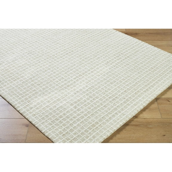Hauteloom Anahid Wool Living Room, Bedroom Area Rug - Contemporary - Bone, Off White - 10' x 14'