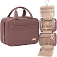 thumbnail image 1 of NISHEL - Neceser de viaje para mujer, organizador portátil para colgar champú, acondicionador, juego de cepillos, accesorios de viaje, Rosewood-pink, Large, Elegante, 1 of 6