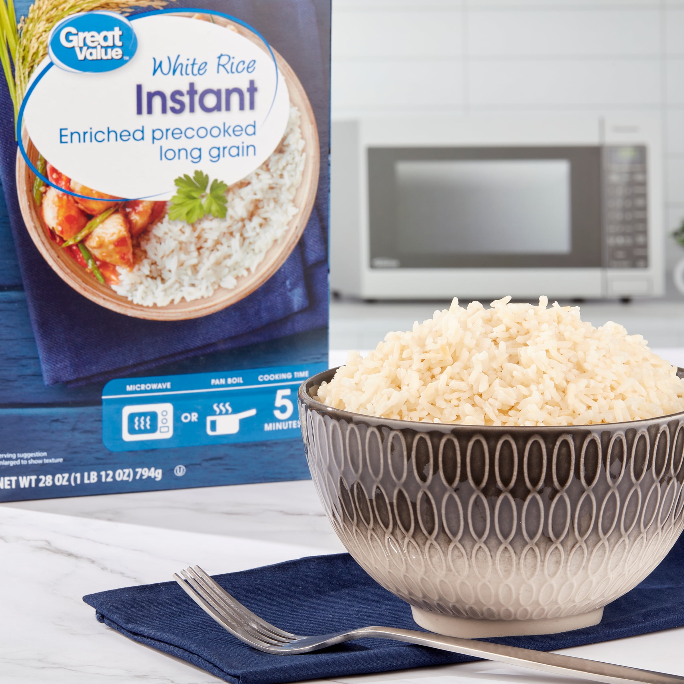 Great Value Instant White Rice 28 oz