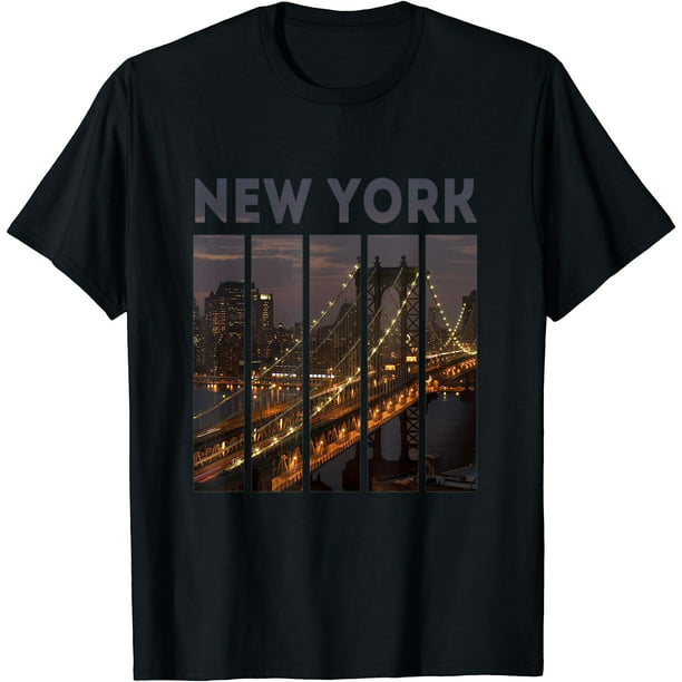 New York City Skyline North America Brooklyn Souvenirs Gifts T-Shirt ...