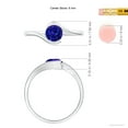thumbnail image 5 of ANGARA Natural Semi Bezel-Set Solitaire Round Tanzanite Bypass Ring in 14K White Gold for Women (Size-6mm) | December Birthstone, Anniversary, Jewelry Gift for Women | Natural Tanzanite Ring, 5 of 9