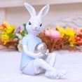 thumbnail image 3 of ddioayh Easter Resin Ornament Cute Bunny with Golden Egg Durable Craft Home and Car Decor Tabletop Shelf Decoration Festive Gift for Easter Celebration, 3 of 6