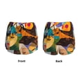thumbnail image 3 of Rateoe Abstract Musical Faces Printed 2 in 1 Women's Workout Shorts for Athletic Gym Running Shorts with Phone Pockets-Small, 3 of 7
