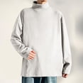 thumbnail image 2 of Jeadar Men's Solid Turtleneck Long Sleeve Base Layer Top, Loose Fit Soft Thermal Casual Undershirt for Autumn Winter Daily Layering, 2 of 6