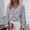 Gray, variant on Women's Argyle Pattern V-Neck Sweater Long Sleeve Sequin Knit Pullover Casual Loose Fit Top