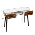 thumbnail image 4 of Costway 42'' Industrial Console Table with Storage Drawers Open Shelf Entryway, 4 of 11