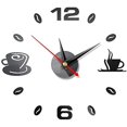 thumbnail image 1 of Reloj de pared 3D DIY, 2 piezas de reloj de pared grande DIY, reloj de pared grande sin marco, pegatina de espejo 3D, péndulo silencioso de metal, reloj de pared de metal moderno, decoración de sala, 1 of 5