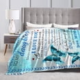 thumbnail image 5 of Gift to My Daughter Blanket from Mom, Best Daughter Gifts, Birthday Gifts for Daughter, Blue Butterfly Throw Blanket Present Positive Energy 50 * 60in, 5 of 6