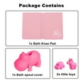 thumbnail image 5 of 1.5" Thick Bath Kneeler Pad - Foldable Child Bath Tub Mat - Bath Spout Cover Pink Hippo - Kids Bathroom Accessories - Free Toys, 5 of 7