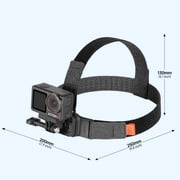 Magnetic Head Strap Mount for DJI, GoPro, Insta360 – Comfortable Adjustable Forehead POV Strap with Quick-Release Adapter & Bonus Magnetic Plate
