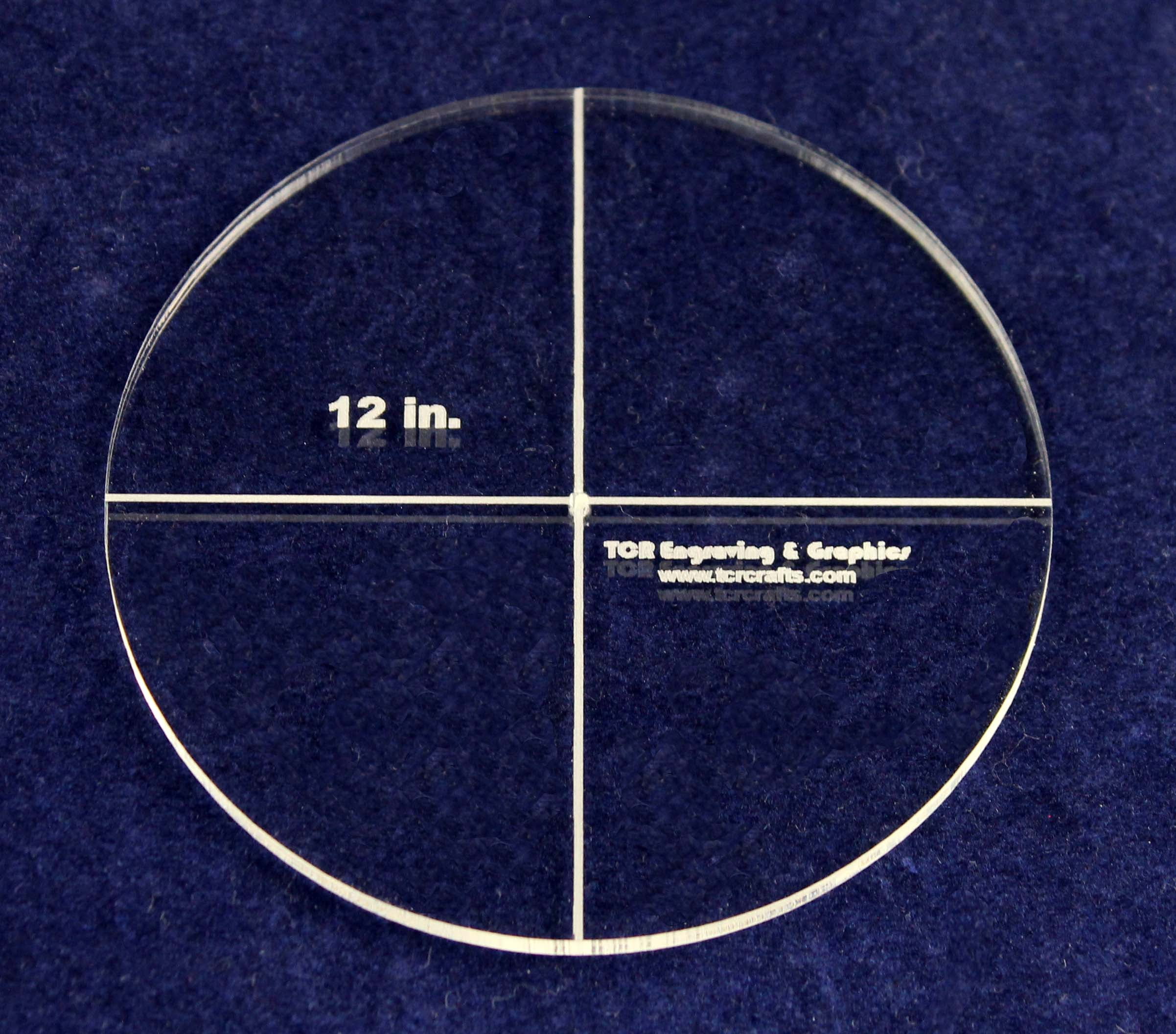 Circle Template 12 Clear 1 4 Thick Actual Size Walmart 