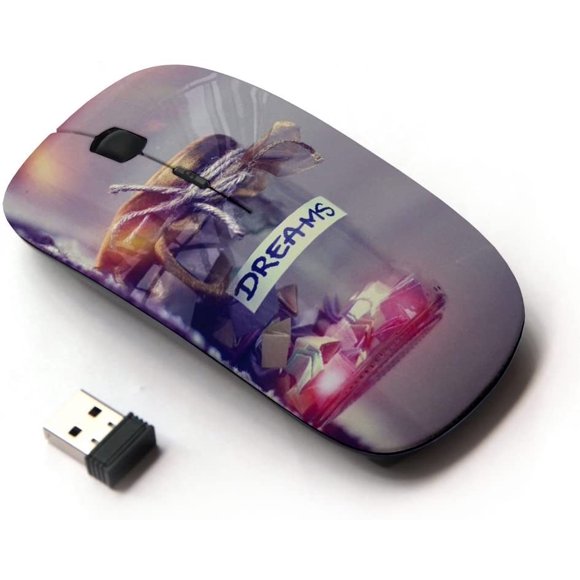 Graphic4You Dreams Love Inspiration Ergonomic Wireless Mouse with Nano Receiver