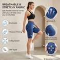 thumbnail image 3 of Women’s High Waist leggings, Seamless Compression Tummy Control Workout Yoga Shorts with Butt Lifting Contour Design, 3 of 7